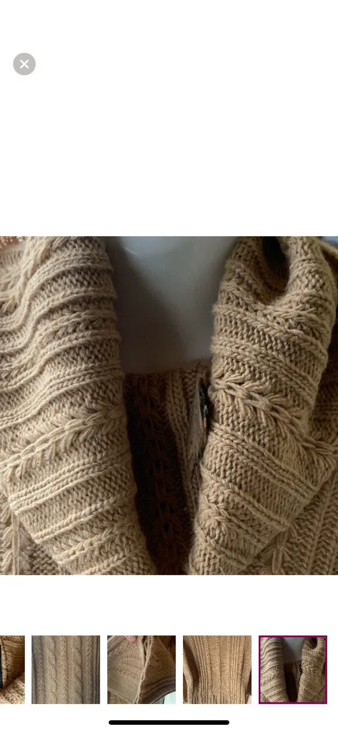 Silvia Novelli Italian Cable Knit Turtleneck Sweater image indicator(6)