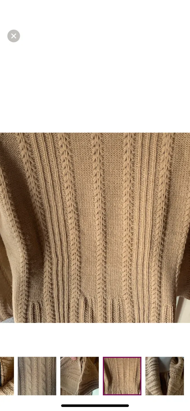 Silvia Novelli Italian Cable Knit Turtleneck Sweater image indicator(5)