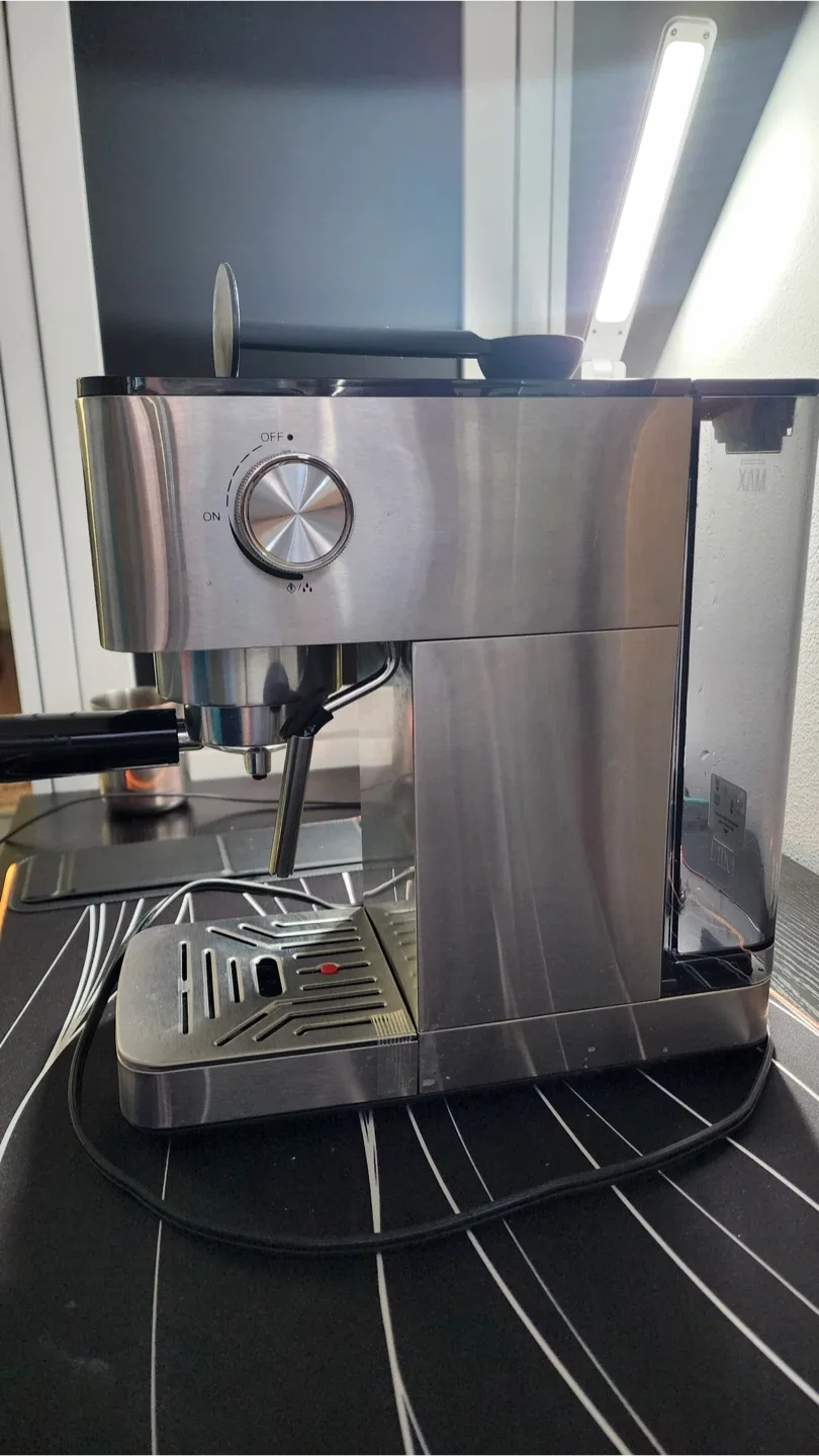 Kismile Espresso Machine with Milk Frother - Stainless Steel image indicator(6)