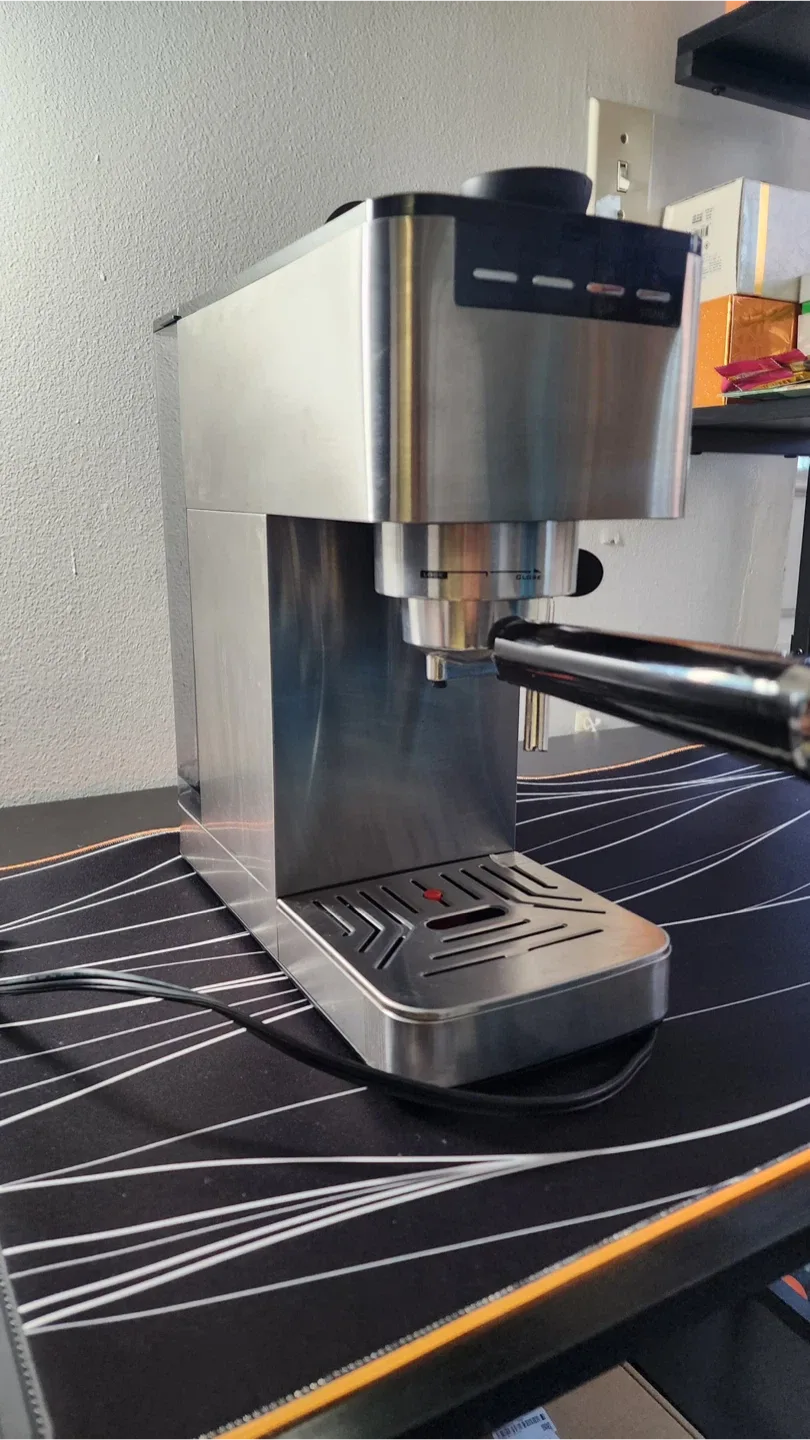 Kismile Espresso Machine with Milk Frother - Stainless Steel image indicator(9)