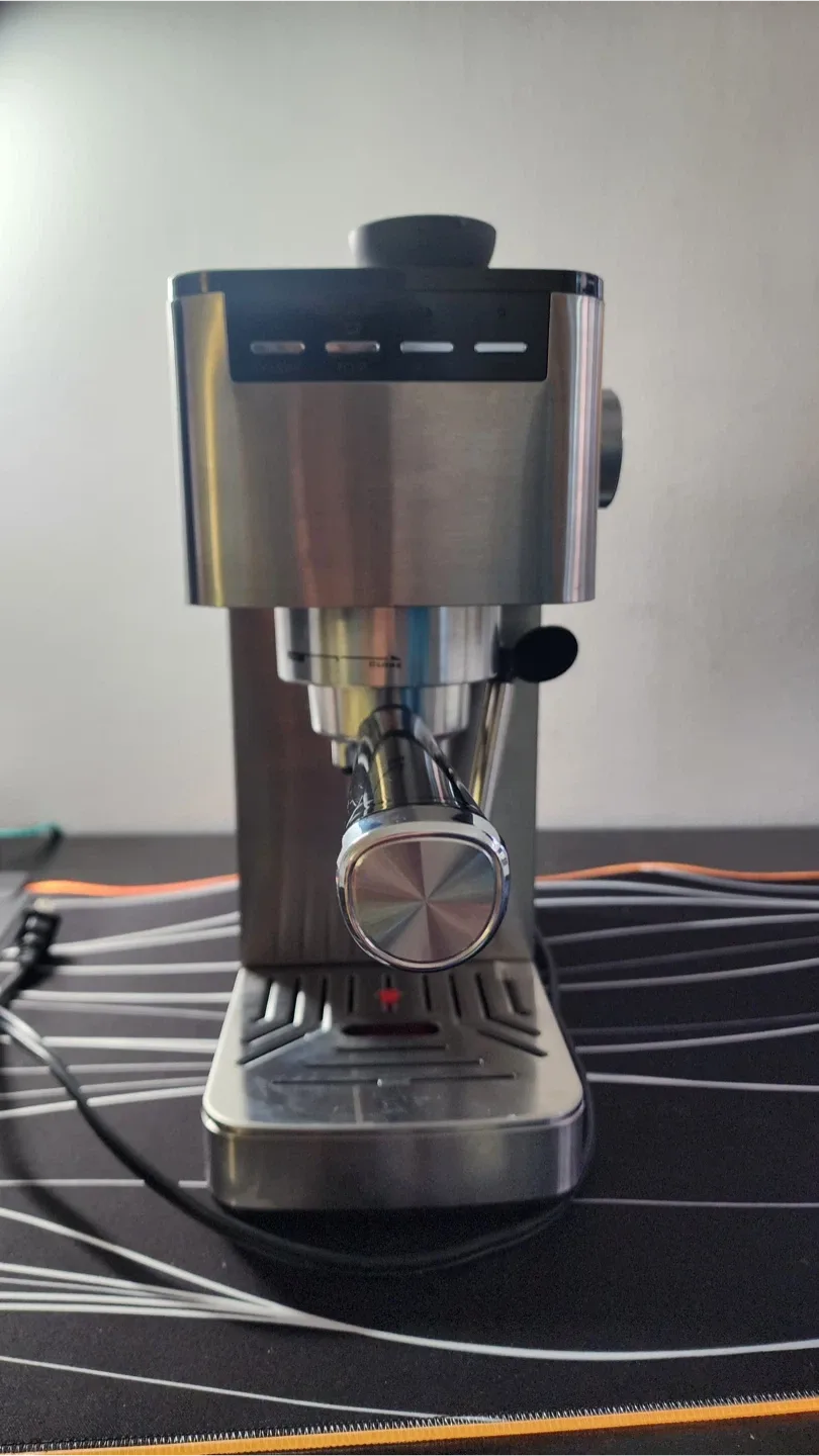 Kismile Espresso Machine with Milk Frother - Stainless Steel image indicator(10)