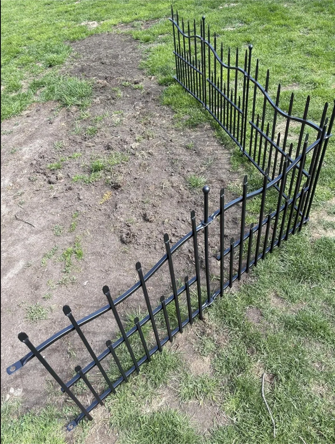 10 Panels No Dig Decorative Garden Fence, 32in(H)×22ft(L) image indicator(7)