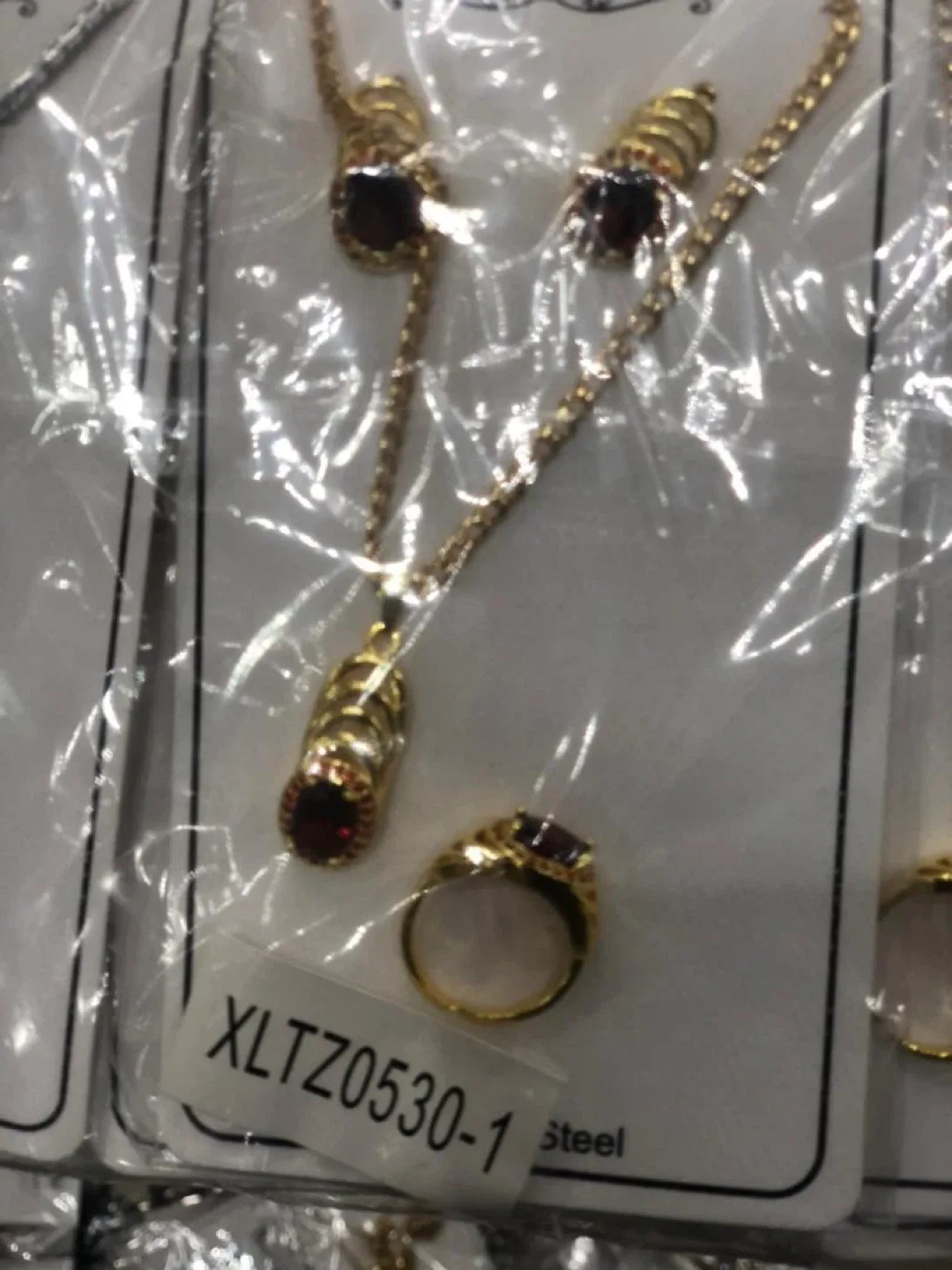 New Gold Stainless Steel Jewelry Set image indicator(3)