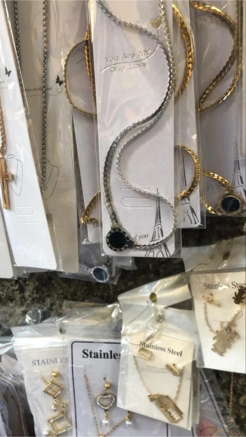 New Gold Stainless Steel Jewelry Set image indicator(6)