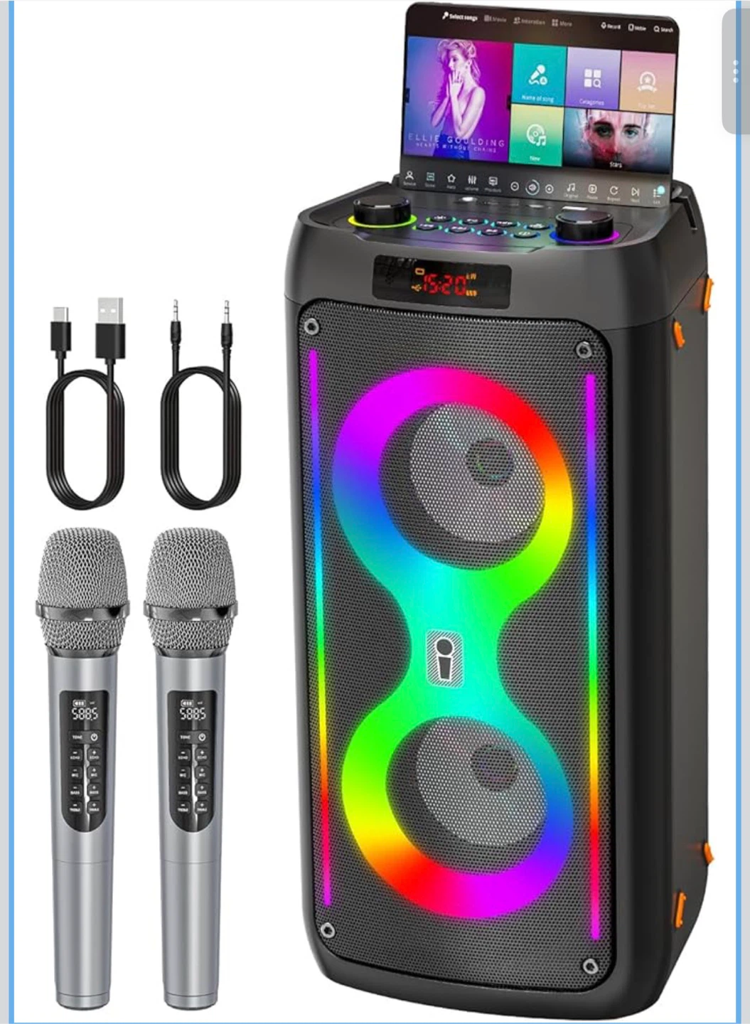 K71 Dual Speakers Karaoke Machine