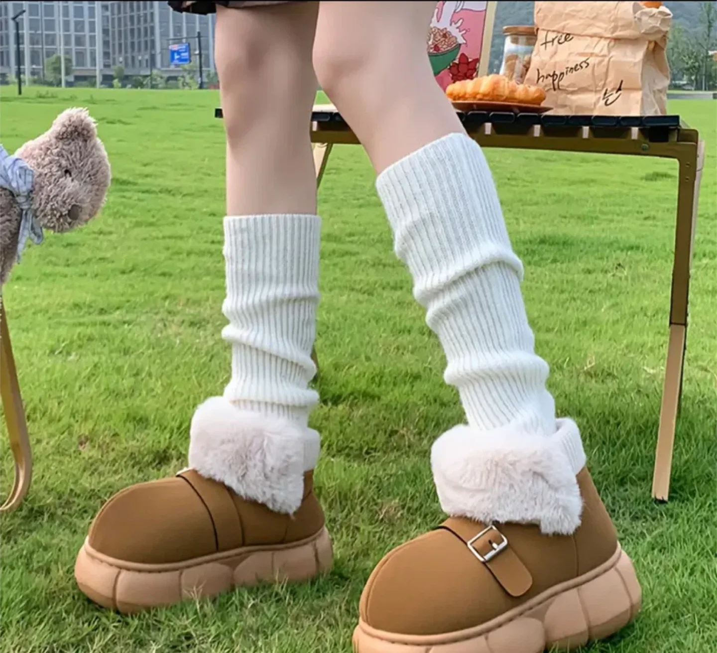 Brown Furry Winter Clogs image indicator(2)