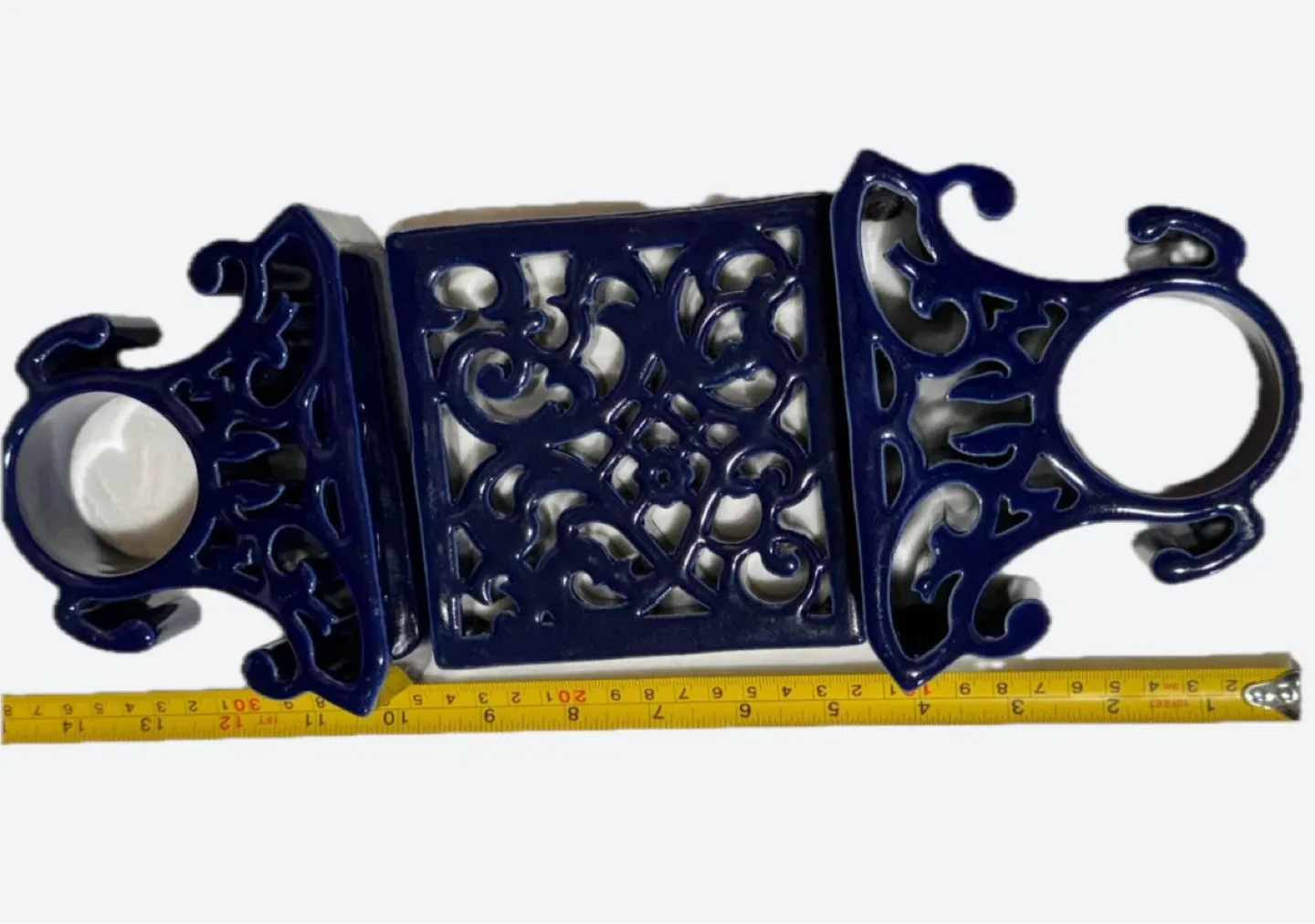 1 Dark Blue Coaster +2 candle/ wine holders/ Made in 🇨🇦 image indicator(3)