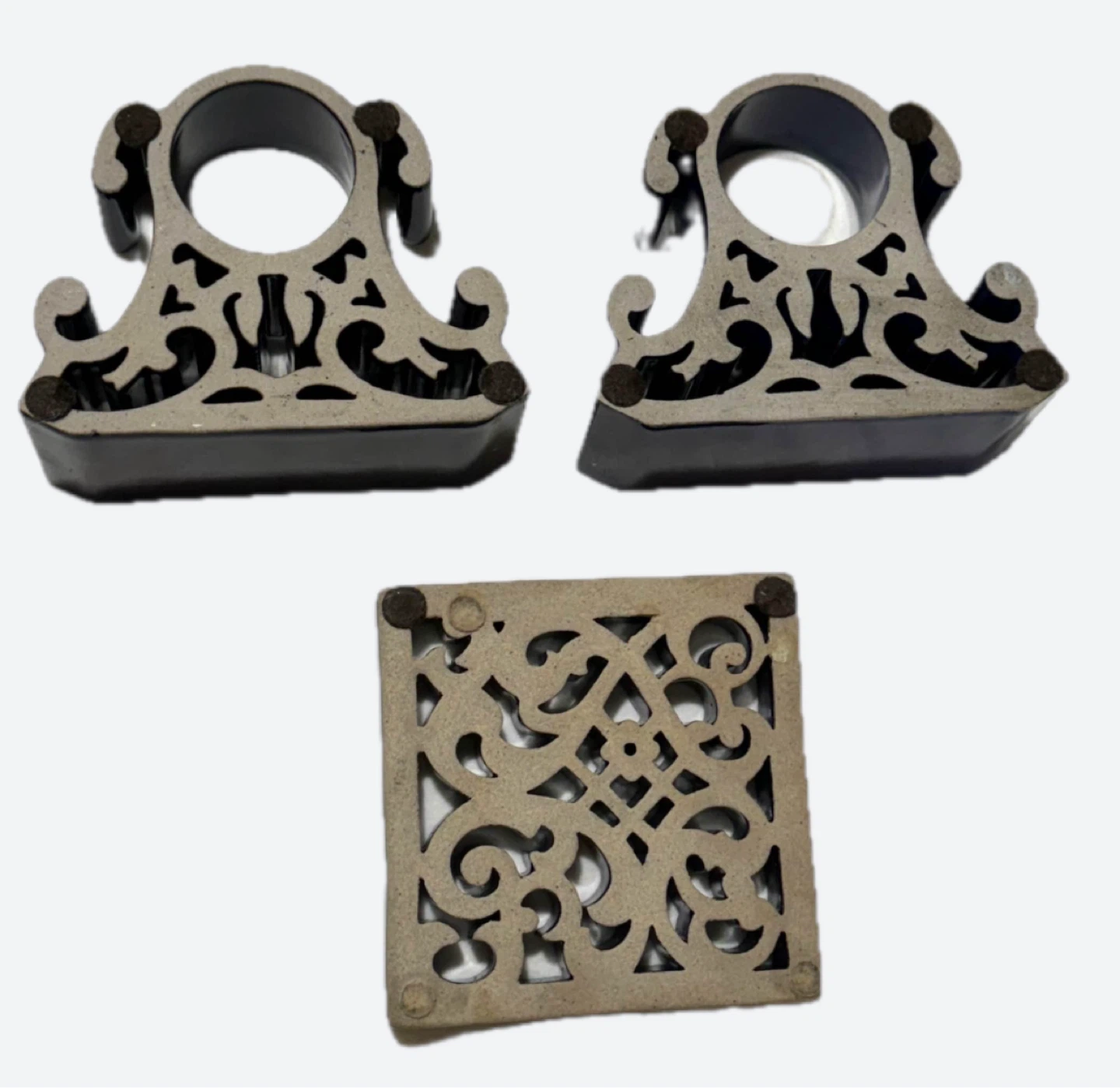 1 Dark Blue Coaster +2 candle/ wine holders/ Made in 🇨🇦 - photo 2