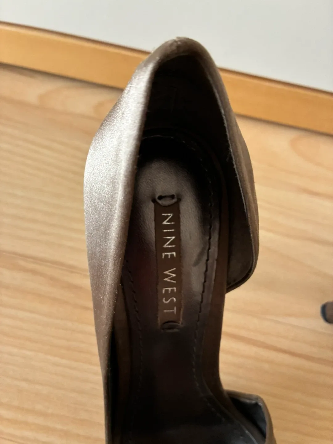 Nine West Brown satin dressy Heels, Size 7 image indicator(3)