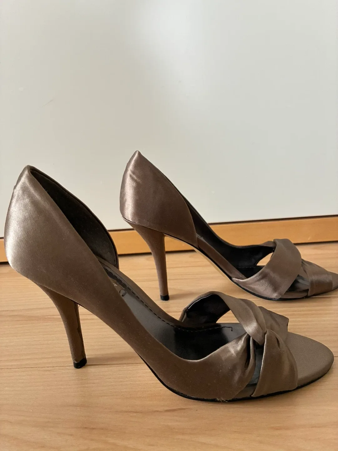 Nine West Brown satin dressy Heels, Size 7 image indicator(4)
