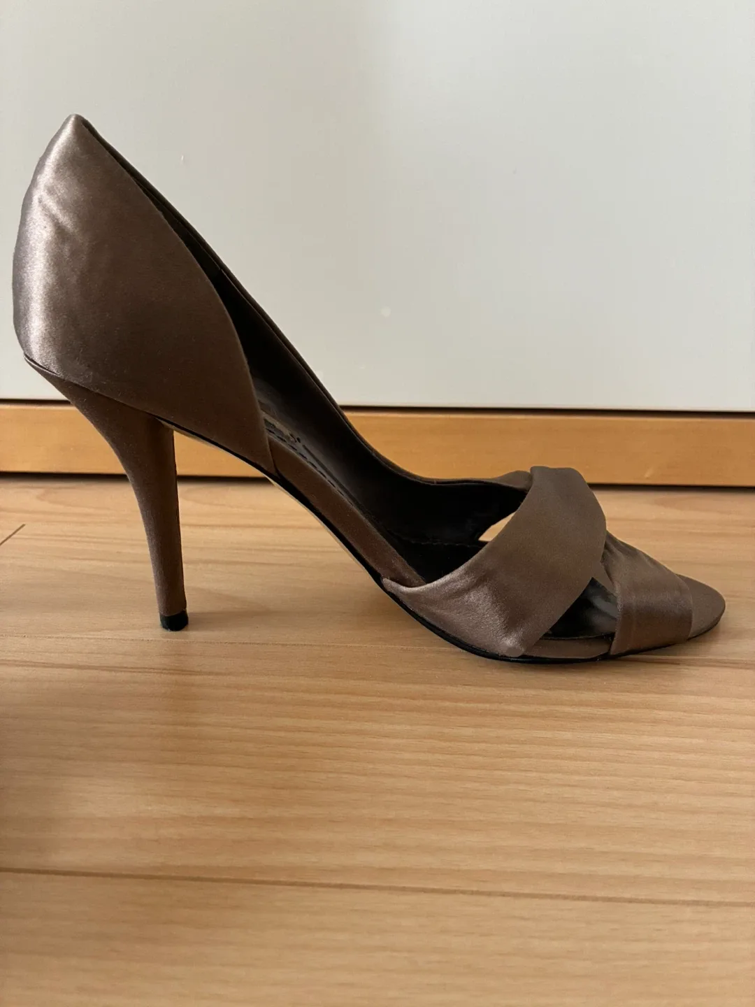 Nine West Brown satin dressy Heels, Size 7 image indicator(2)
