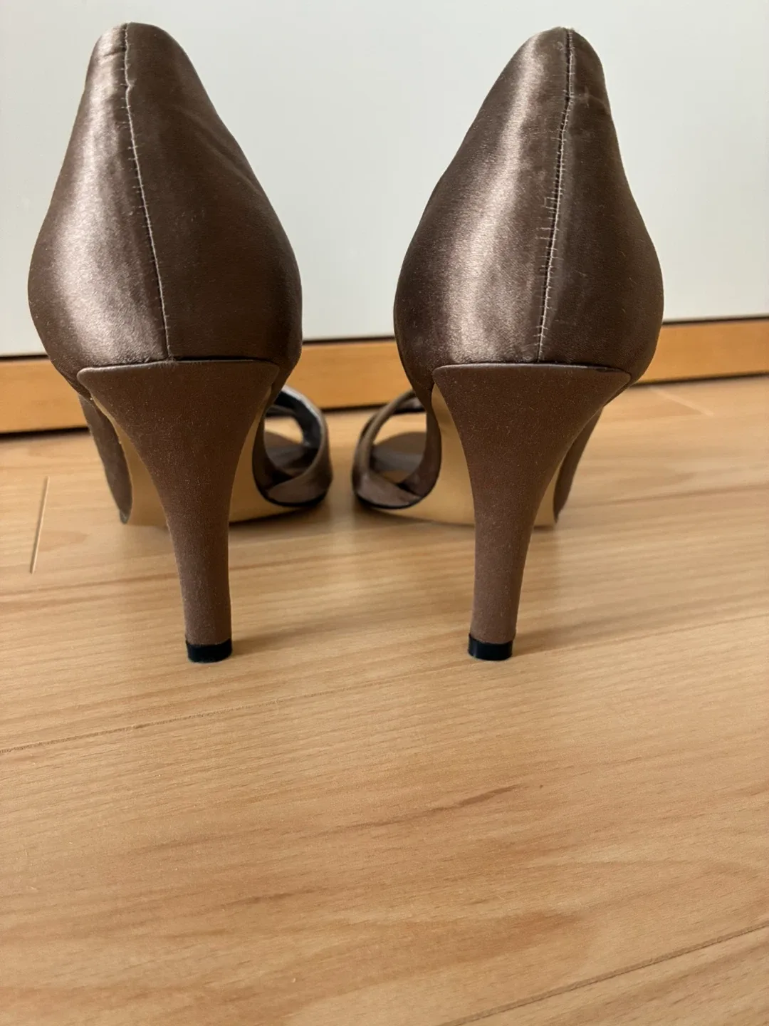 Nine West Brown satin dressy Heels, Size 7 image indicator(5)