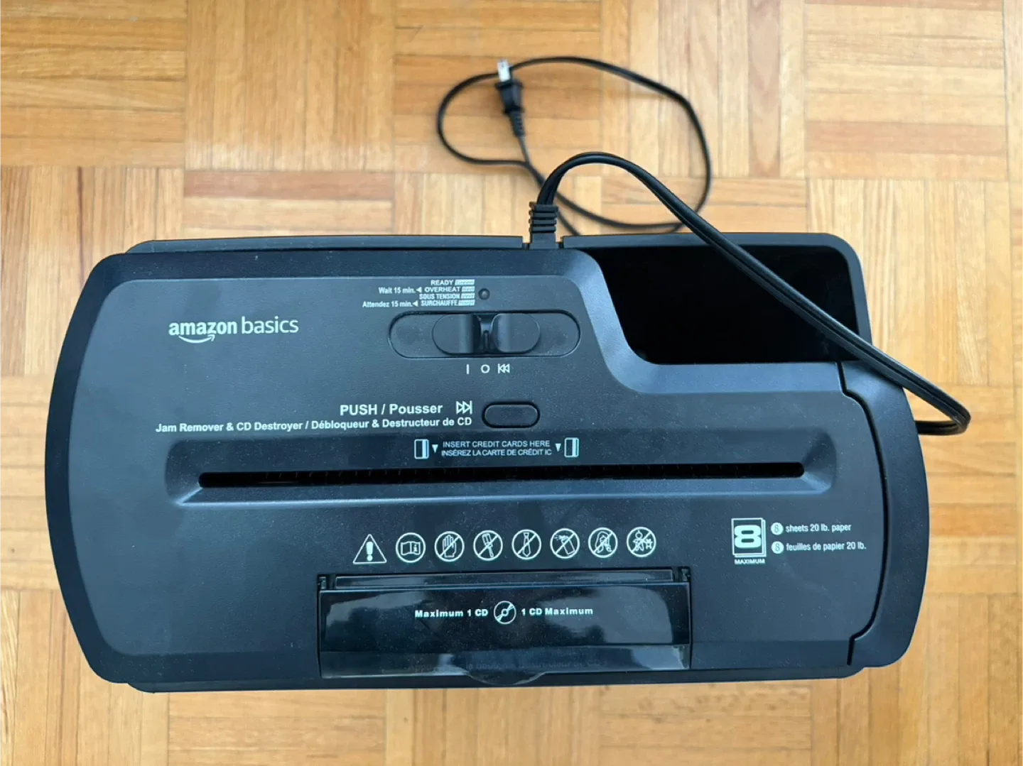 Amazon Basics 8-Sheet Cross-Cut Shredder