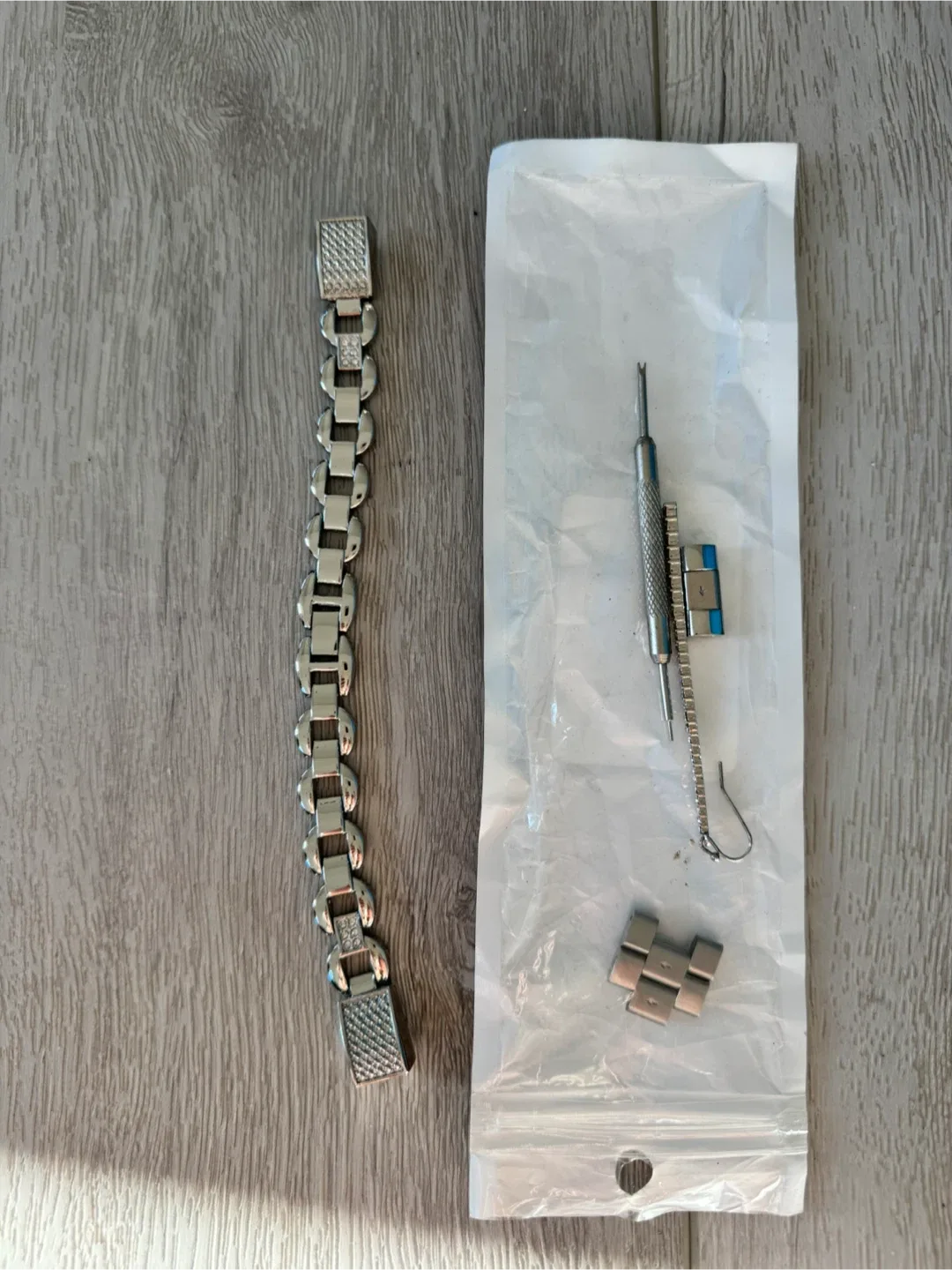 Silver FitBit Watch Band with Tool Kit