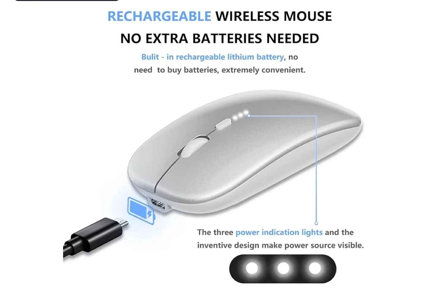 Wireless Mouse - Slim & Portable image indicator(8)