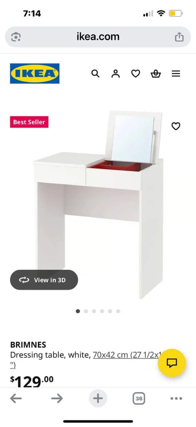 White Dressing Table image indicator(4)