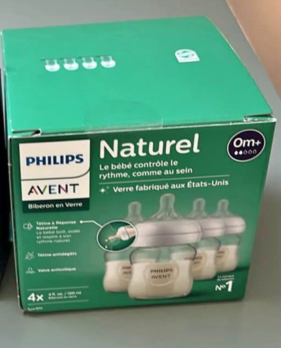 Philips Avent Natural Glass Baby Bottles, 4oz (New) image indicator(3)