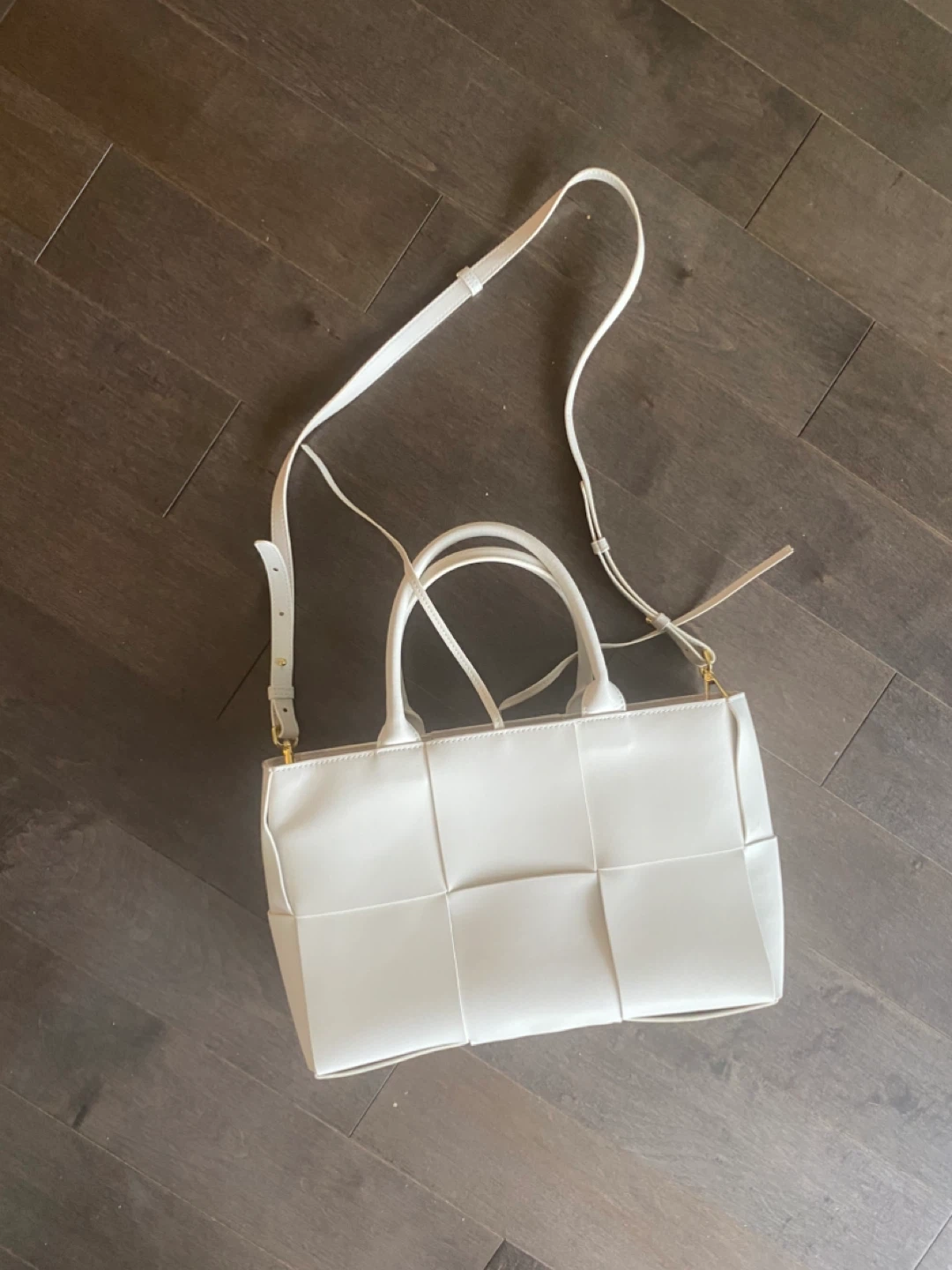 Bottega Veneta style White Leather Tote Bag - photo 3