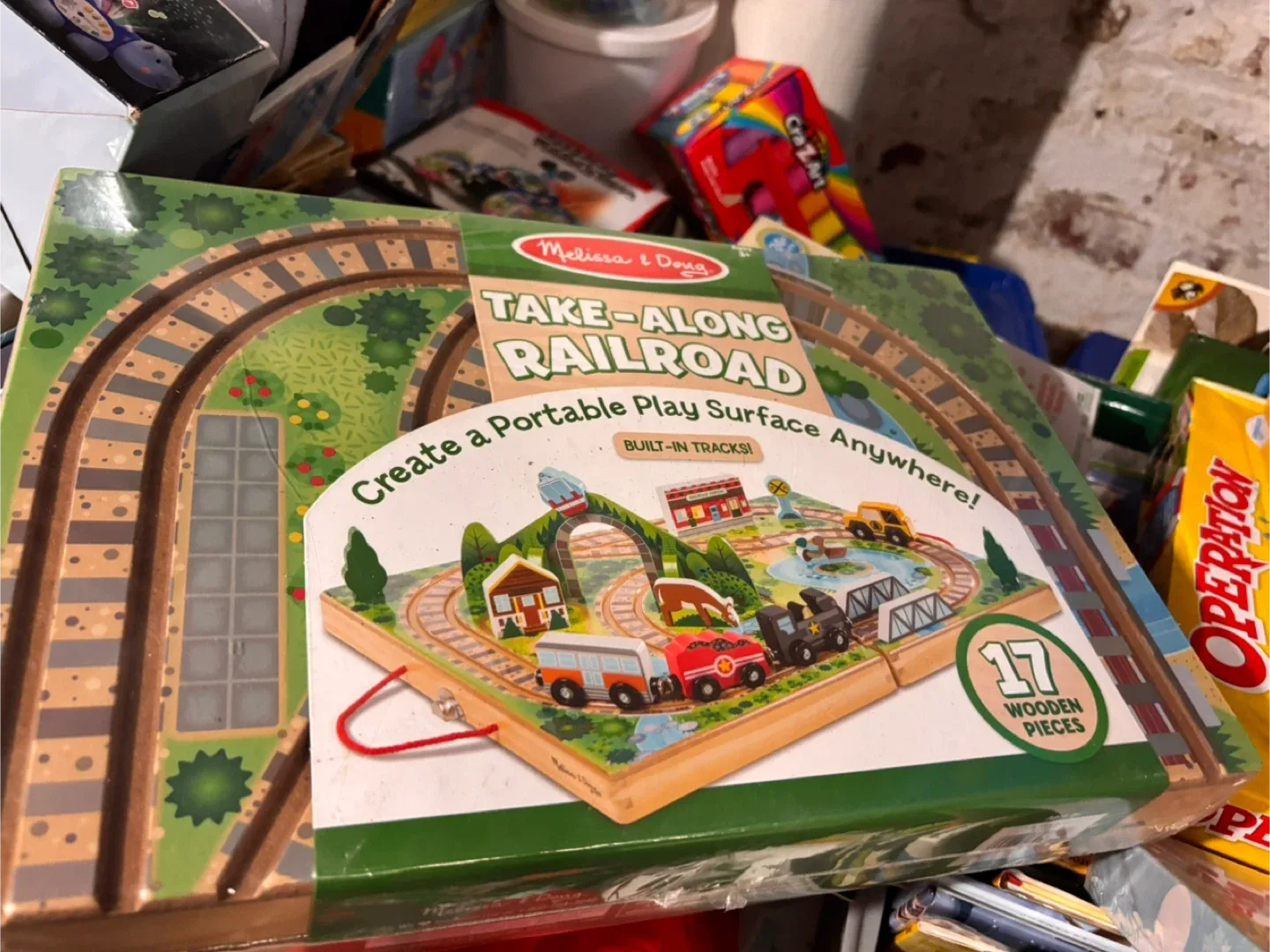 Melissa & Doug Take-Along Railroad Set - 17 Pieces image indicator(2)