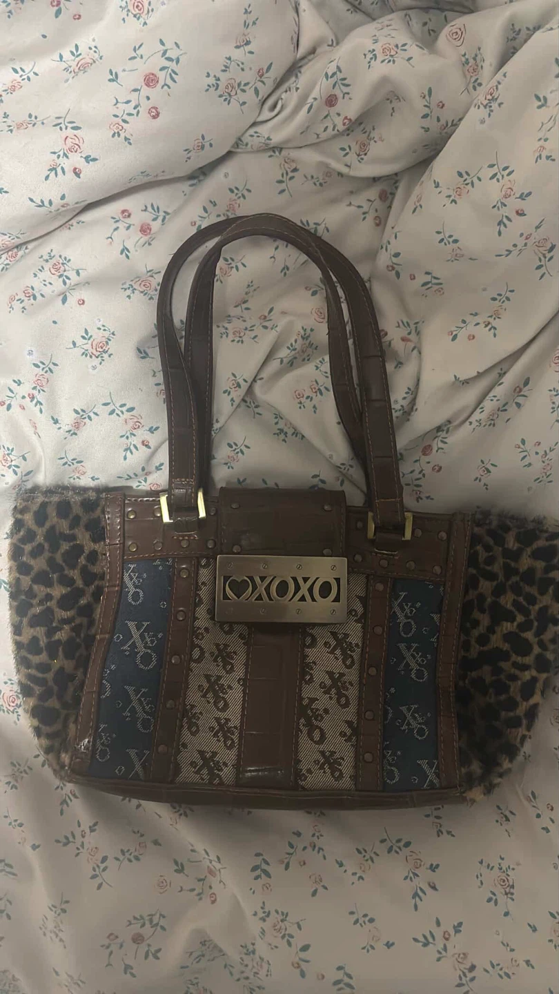 XOXO Brown & Leopard Print Shoulder Bag
