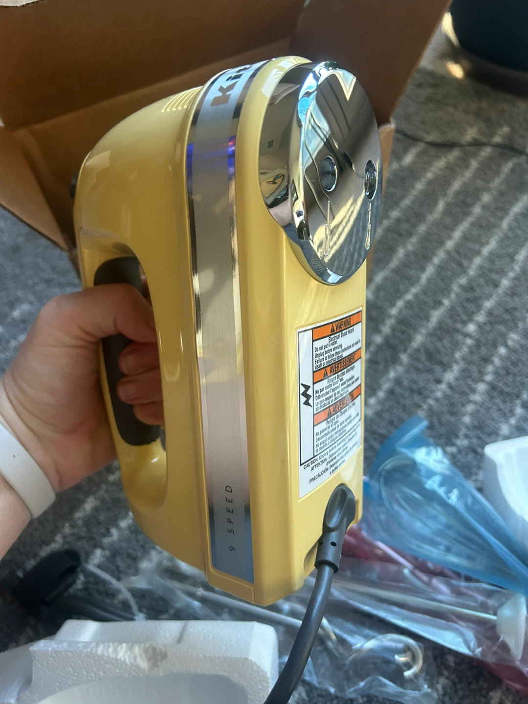 Brand NEW KitchenAid 9-Speed Hand Mixer - Yellow