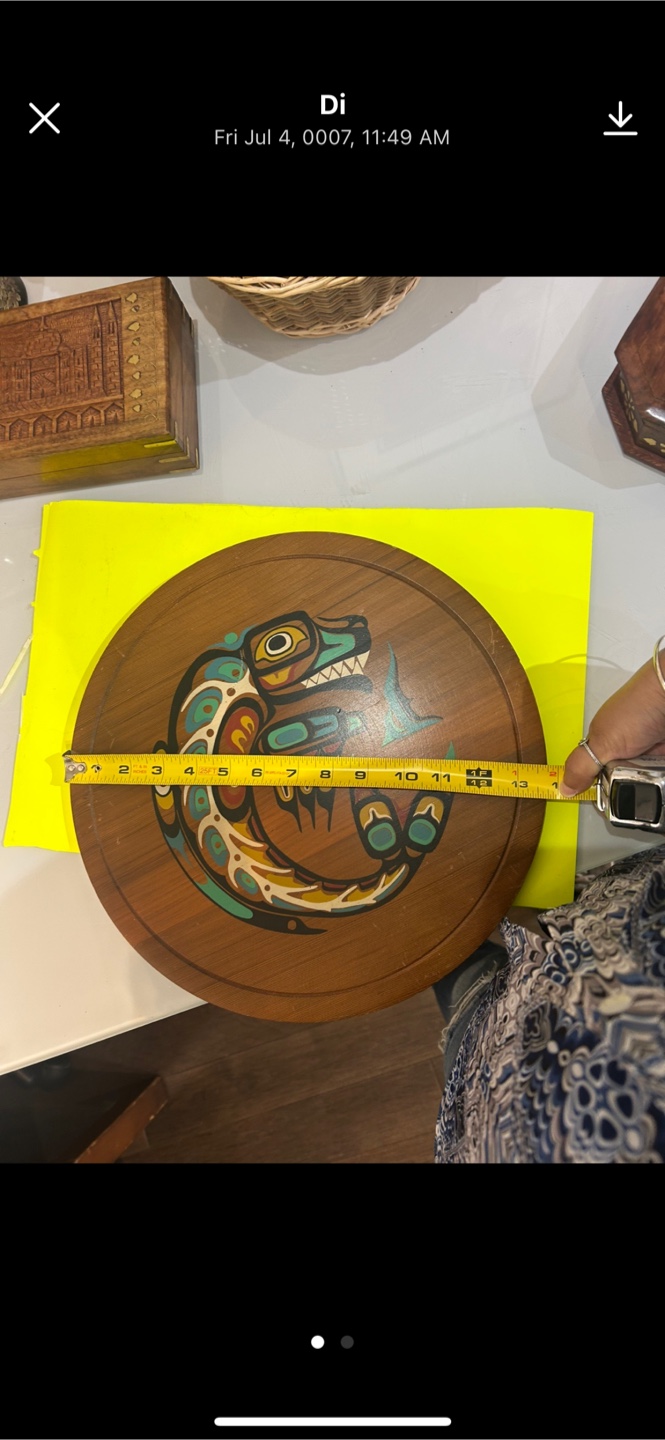 Indigenous Art Wood Plate - 13 Inch - photo 2