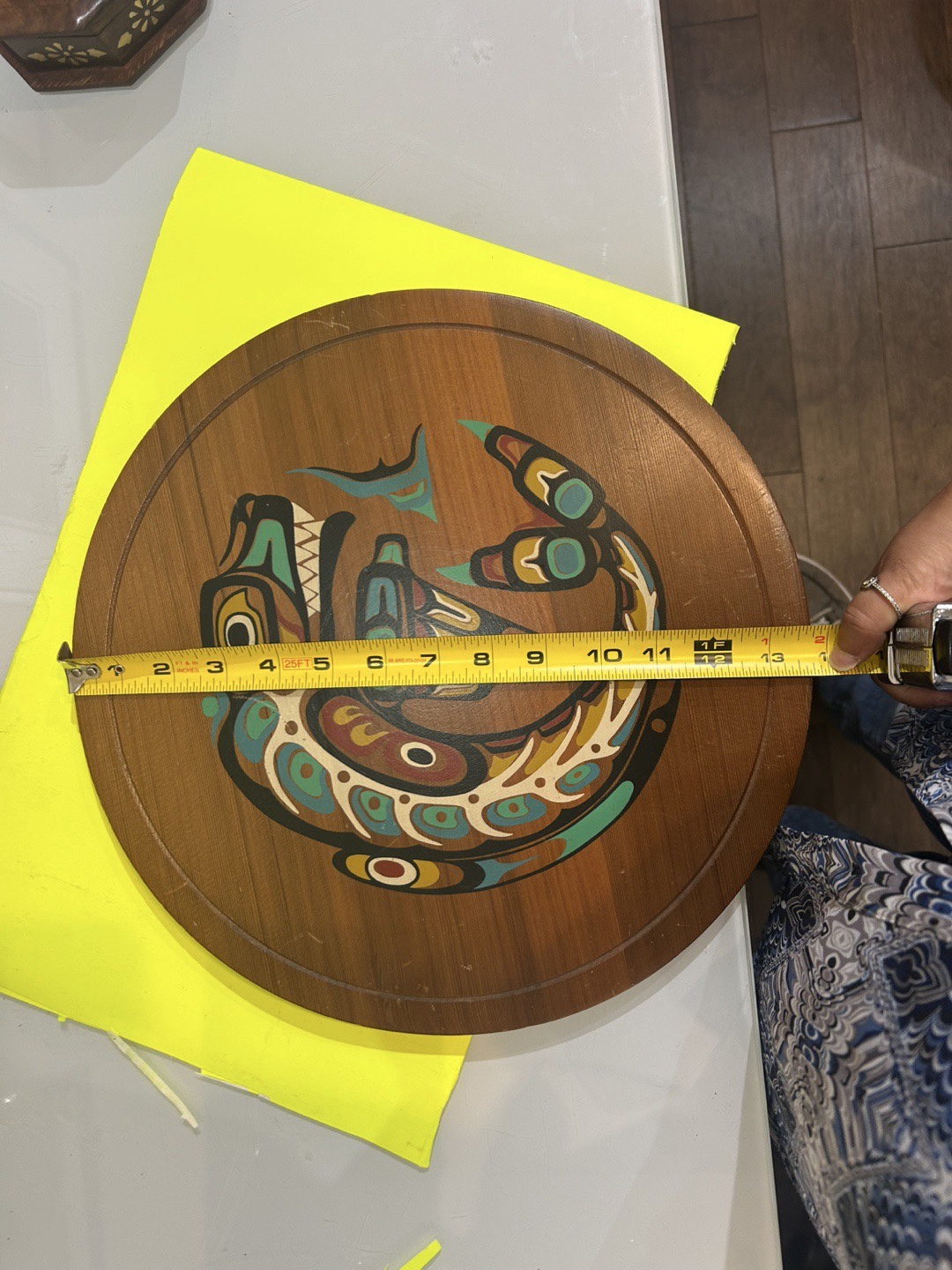 Indigenous Art Wood Plate - 13 Inch