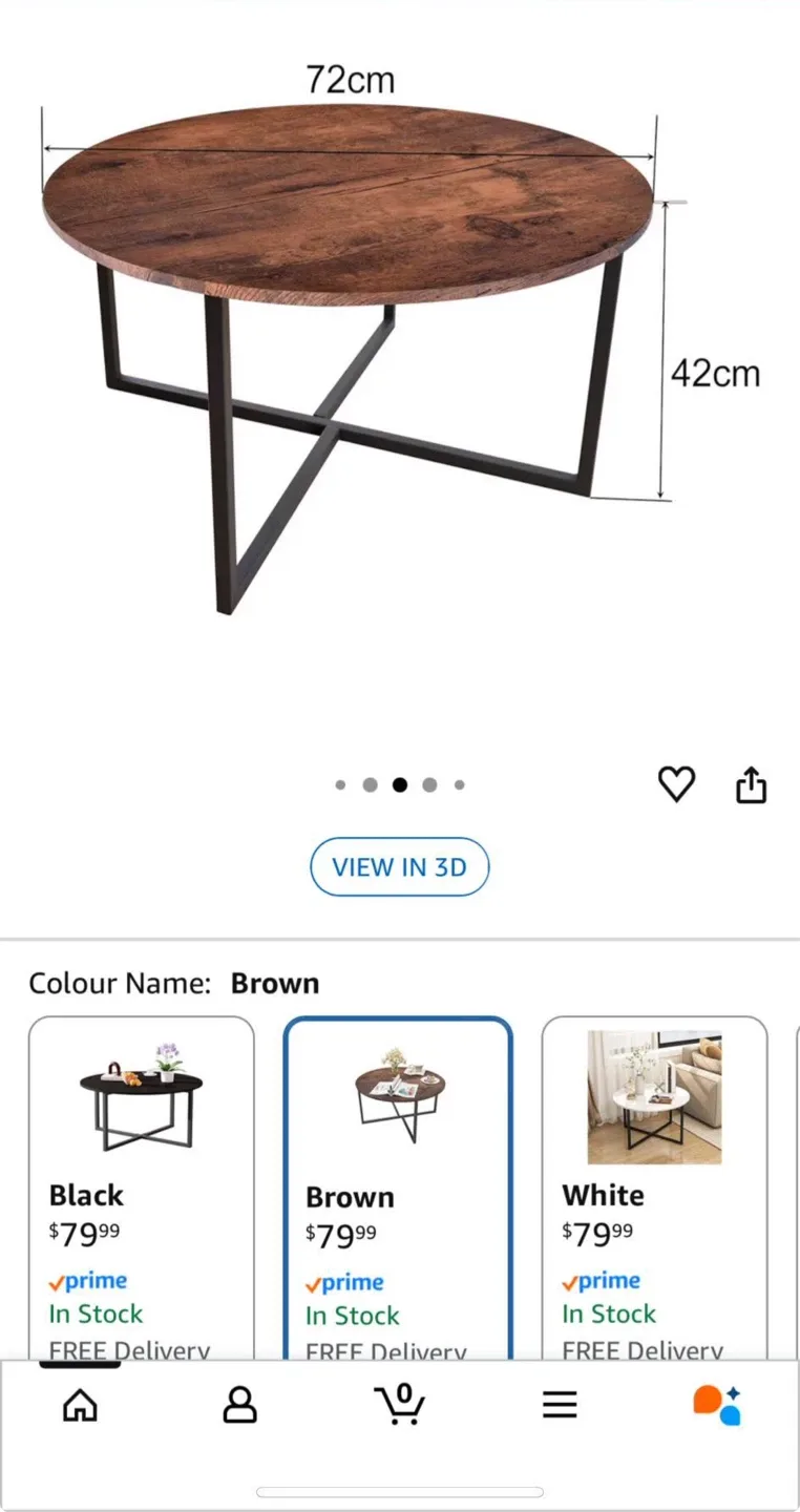 Brown Round Coffee Table image indicator(5)