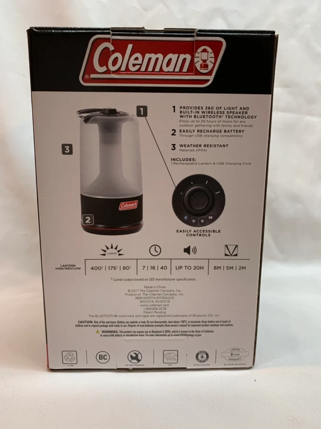 Coleman 360° Sound & Light 400 Lumens Lantern image indicator(2)