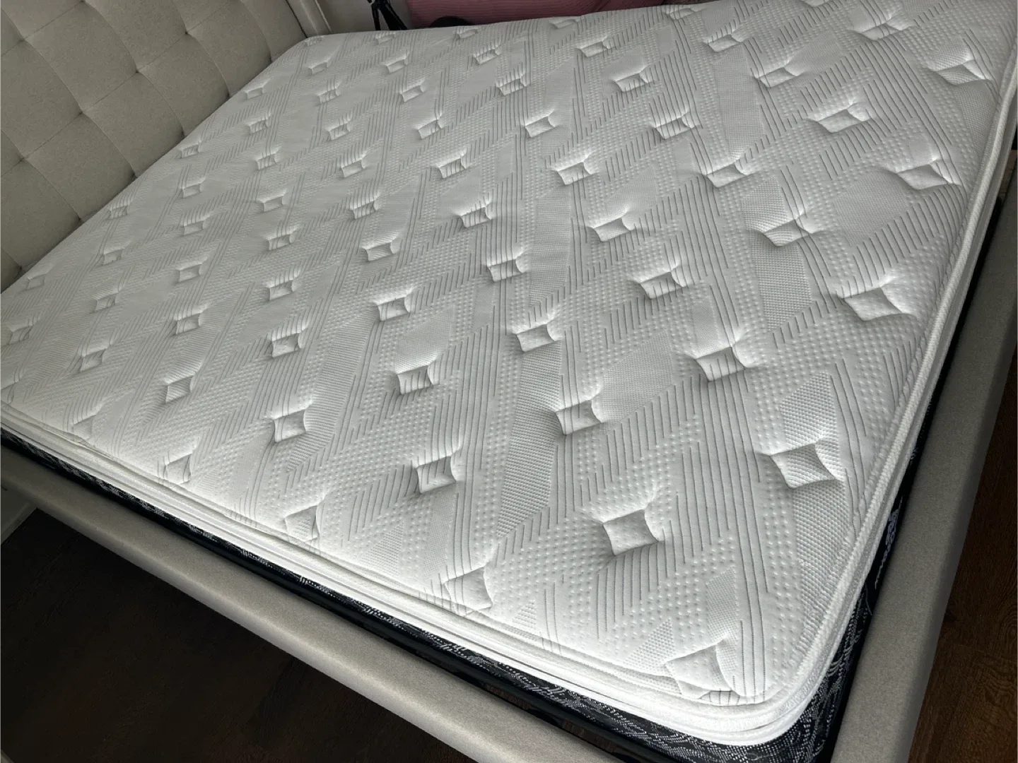 Upholstered Wingback Queen Bed Frame & Kingstown mattress image indicator(6)