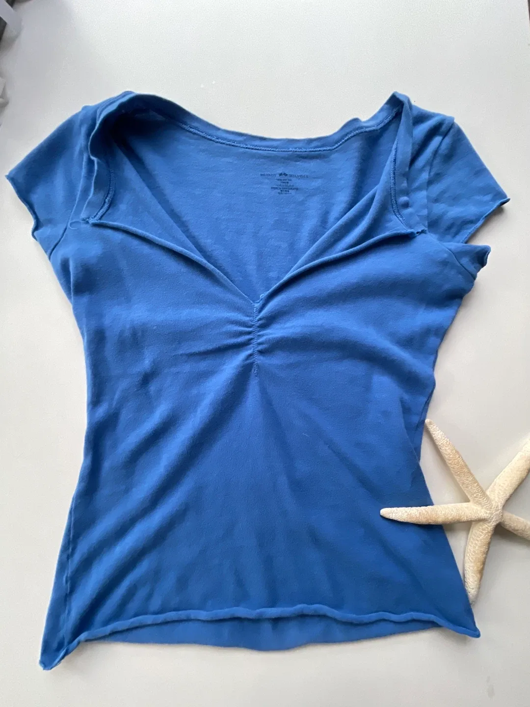 Brandy Melville Blue Cotton Top