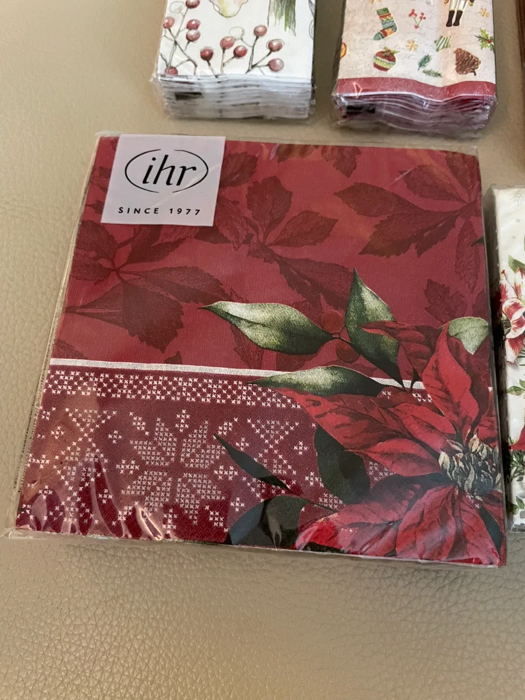 IHR Paper Napkins - Floral & Holiday Designs image indicator(2)