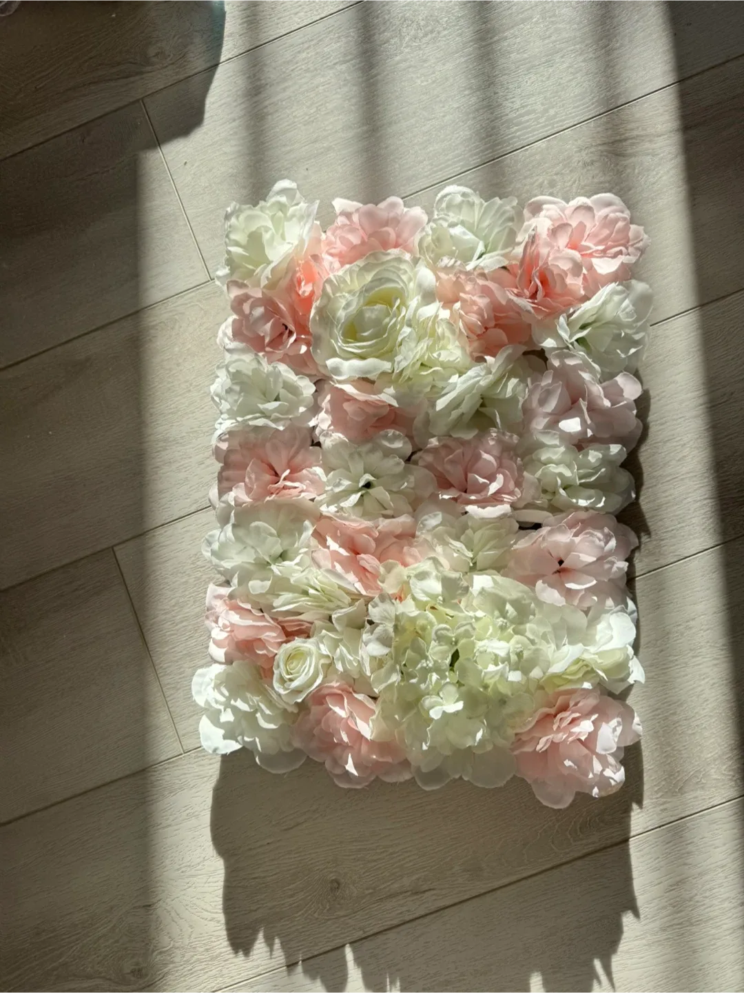 Flower Wall Panel - Pink & White Decor image indicator(3)