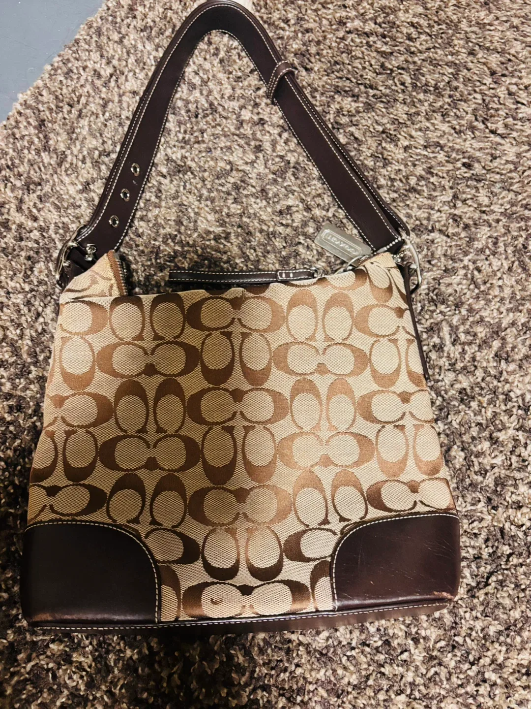 Coach Signature Hobo Bag & Metallic Boots w/ Box image indicator(5)