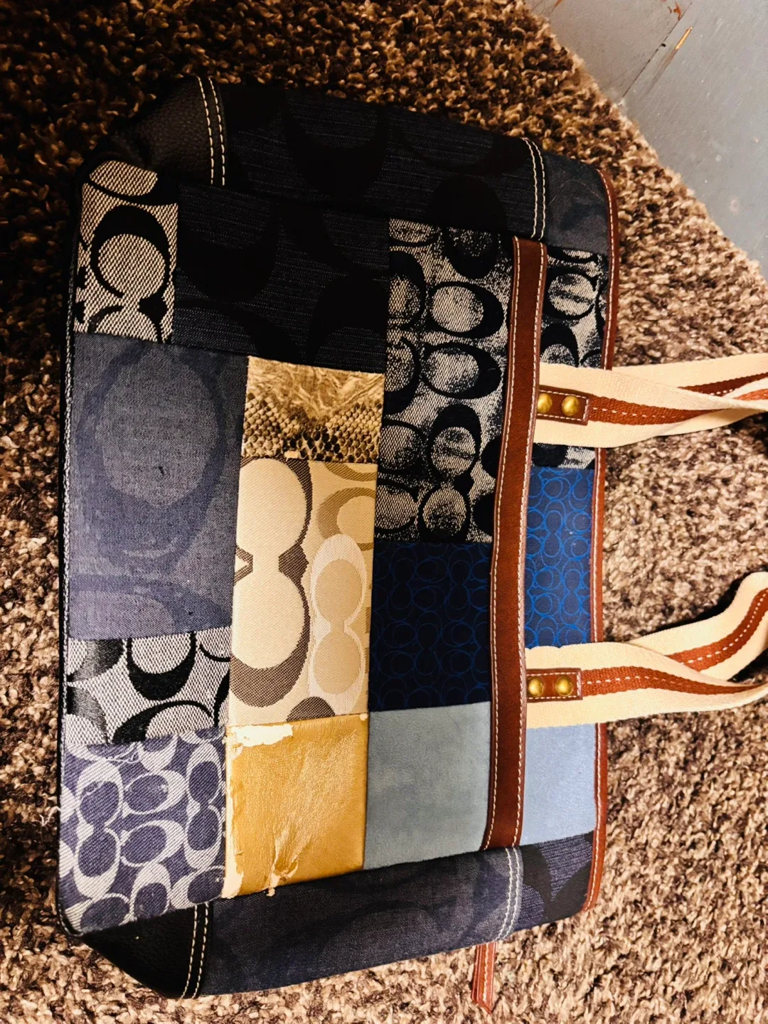 Coach Signature Hobo Bag & Metallic Boots w/ Box image indicator(10)