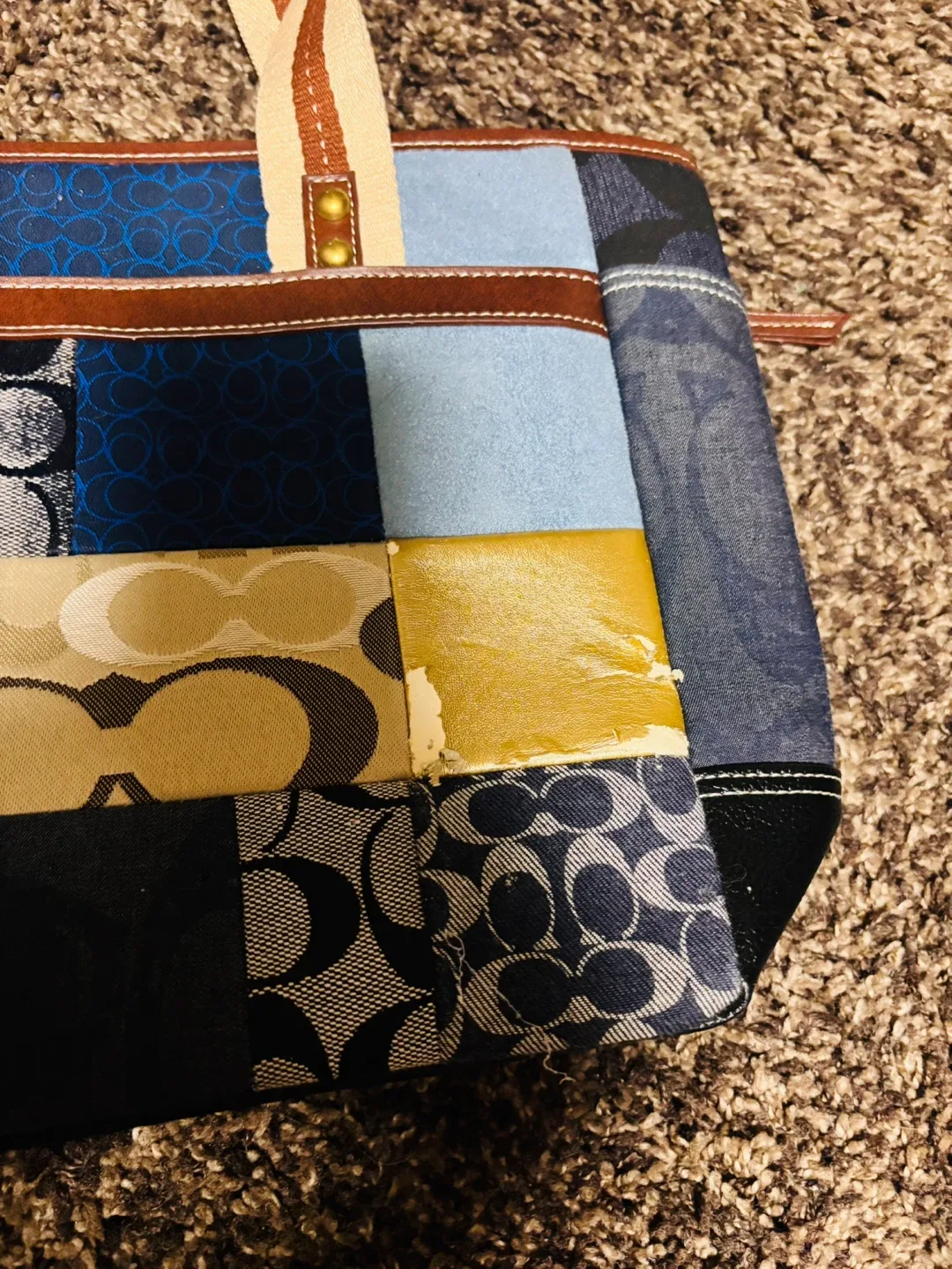 Coach Signature Hobo Bag & Metallic Boots w/ Box image indicator(9)