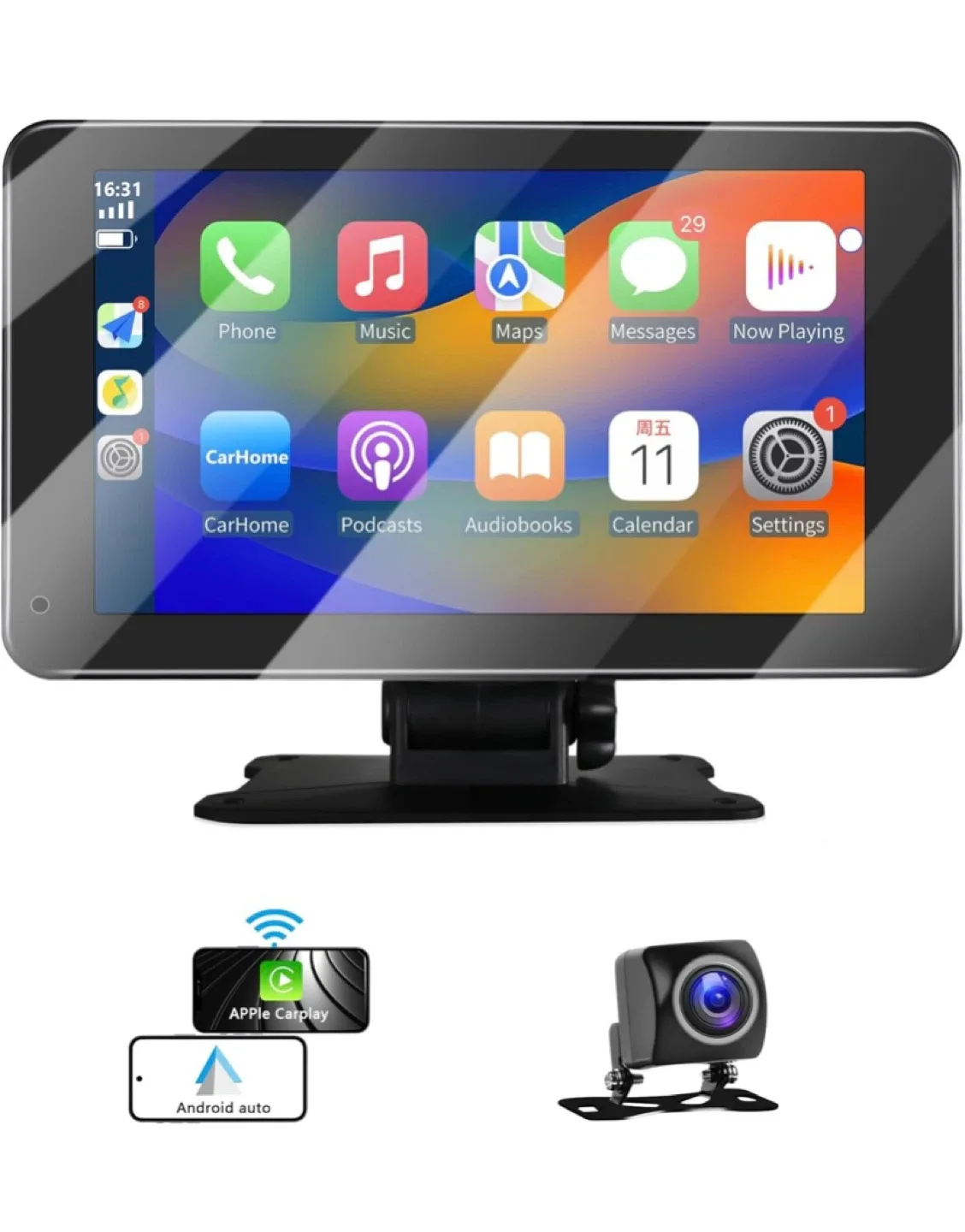 WHATOOK 7" CarPlay & Android Auto PND image indicator(2)