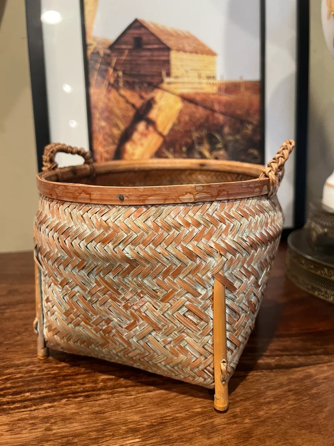 Vintage Bamboo Basket image indicator(2)