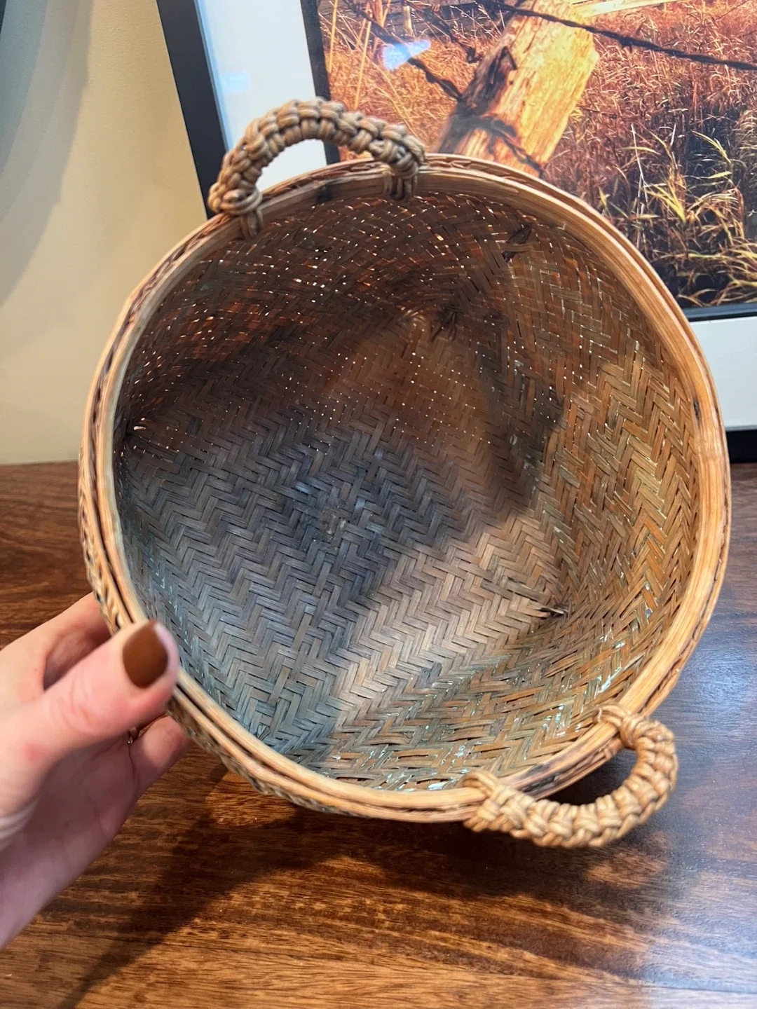 Vintage Bamboo Basket image indicator(3)