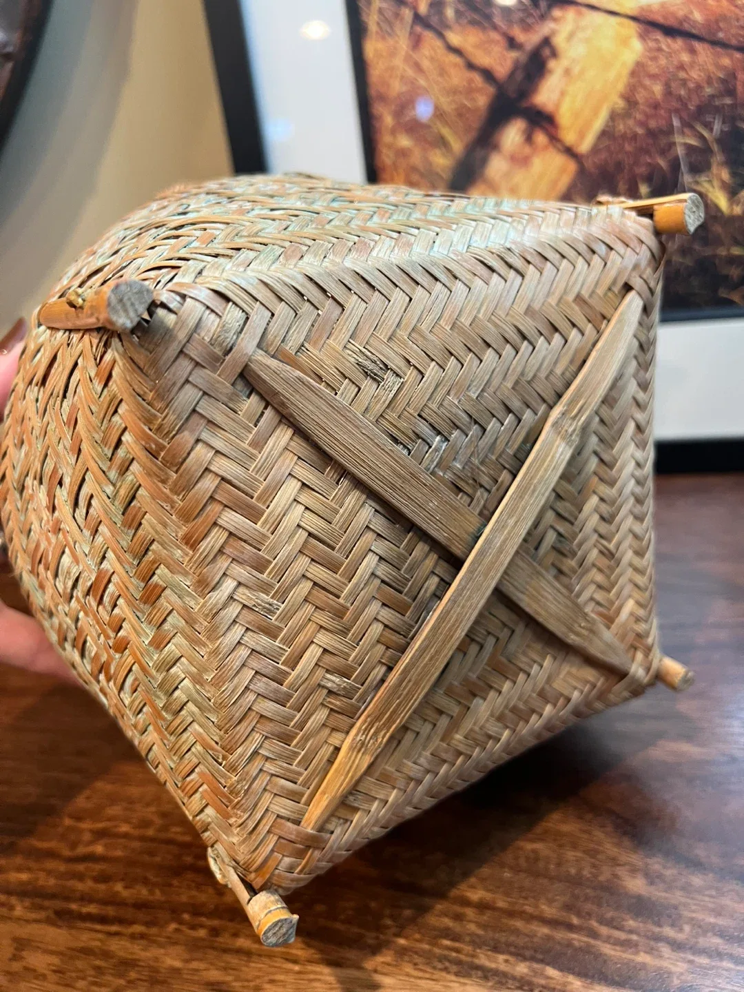 Vintage Bamboo Basket image indicator(4)