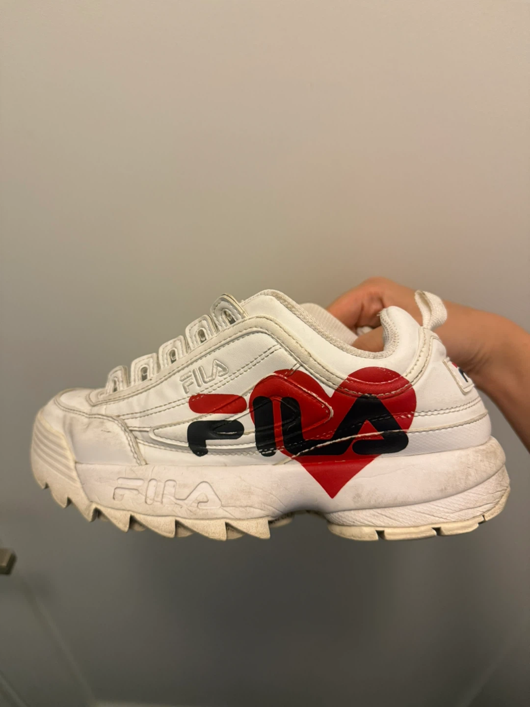 Fila Heart Sneakers - Size 7-7.5