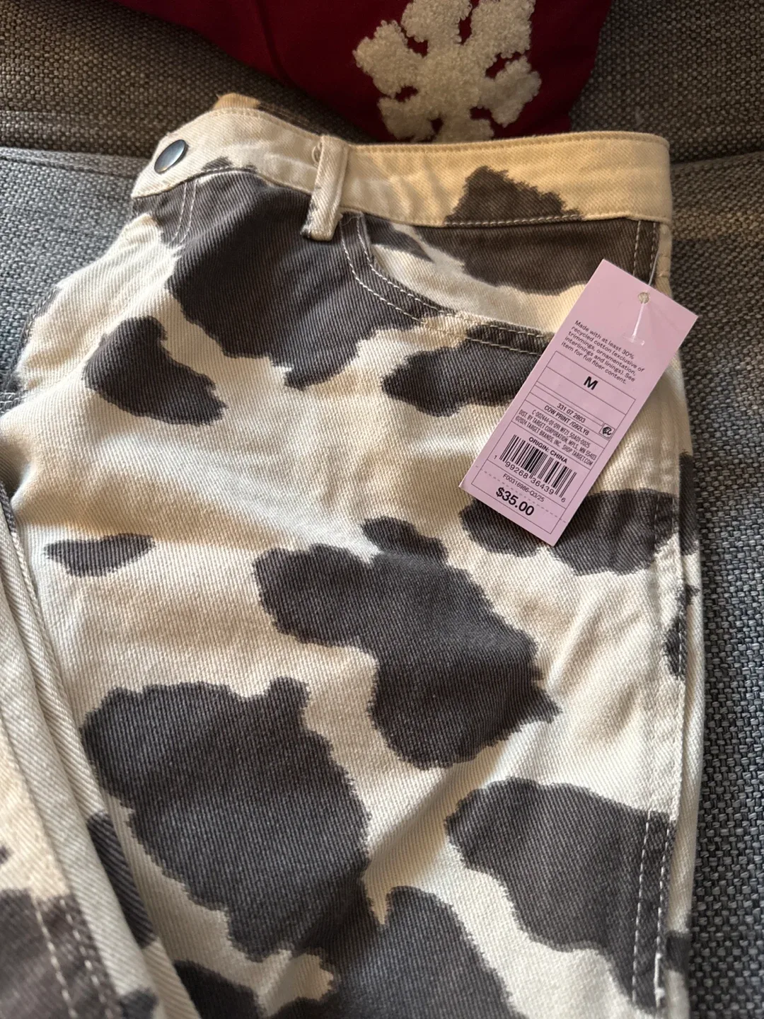 Wild Fable Cow Print Jeans - Size M image indicator(2)