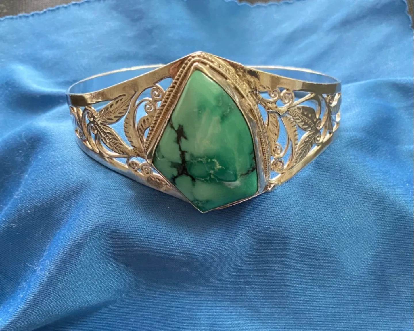 Silver Bangle Bracelets with Gemstones thumbnail