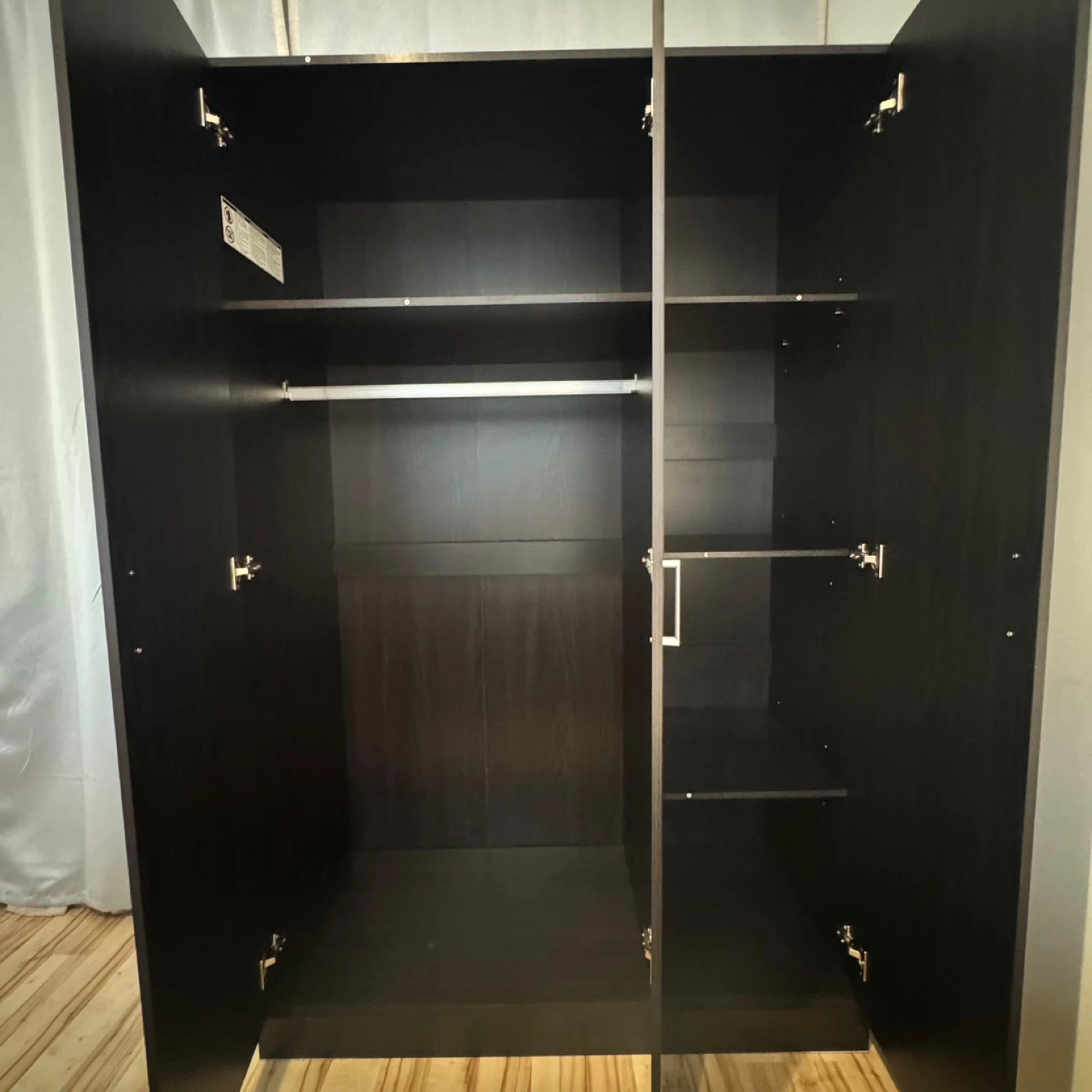 Dark Brown Wardrobe with 3 Doors - photo 3