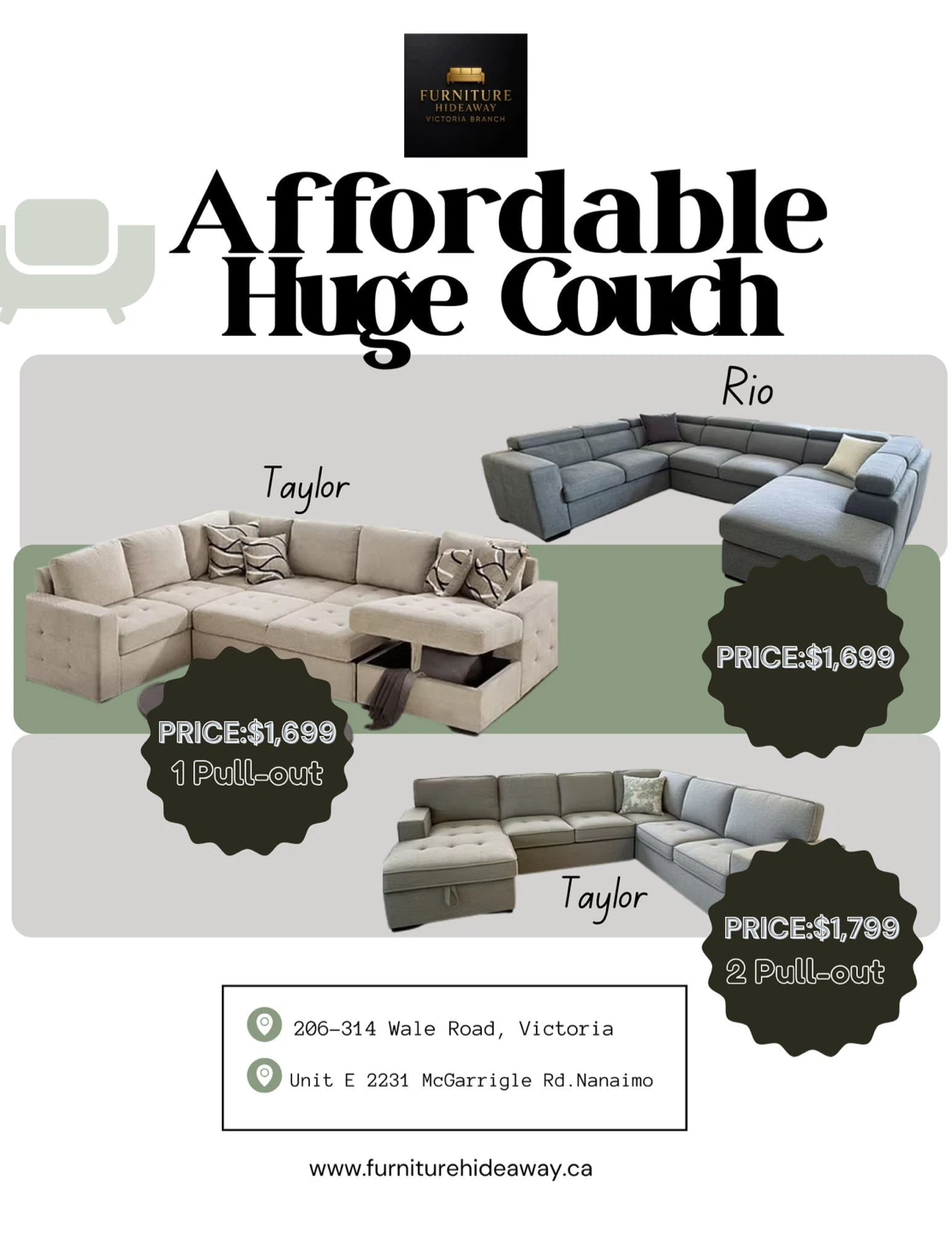 Couches starting at just $699 — warranty included! - photo 2