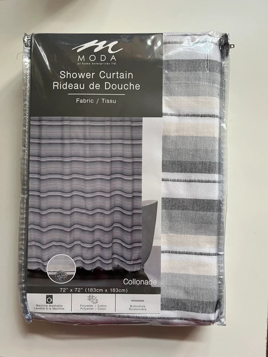 Moda Shower Curtain - 72" x 72" New