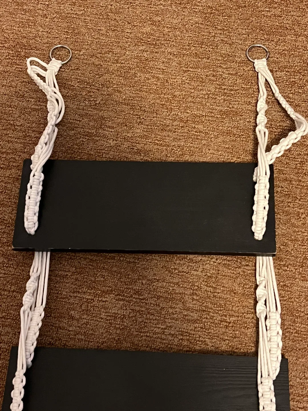 Macrame Ladder Shelf - Black