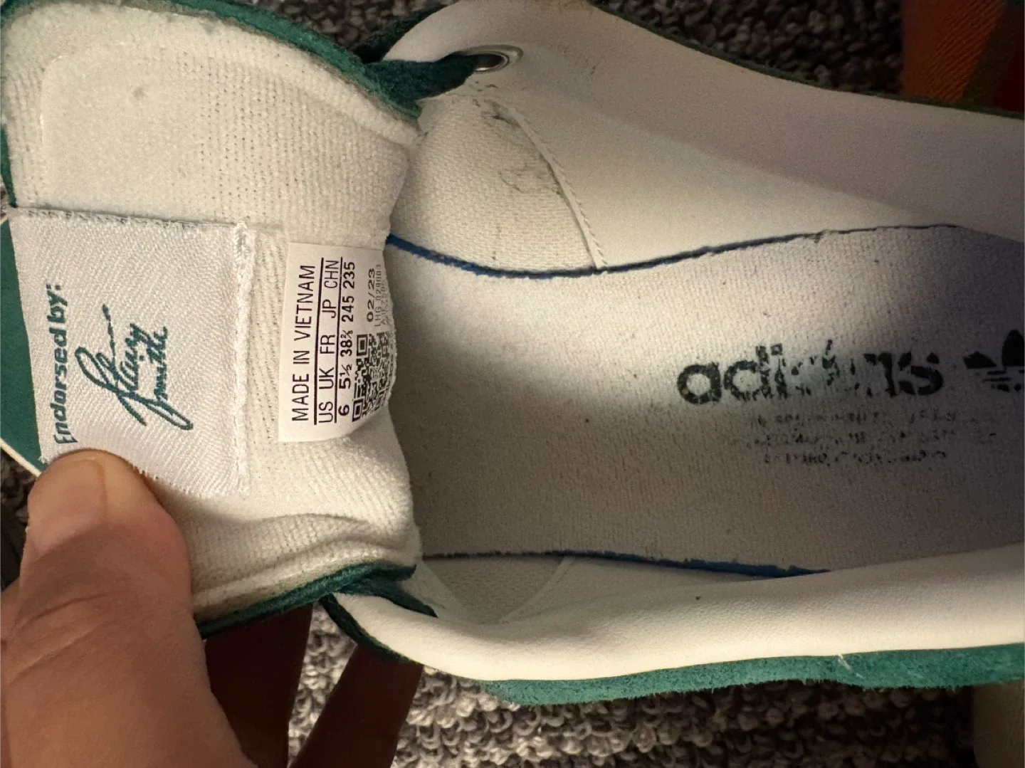 Adidas Stan Smith Green Suede Shoes - US 6 image indicator(2)