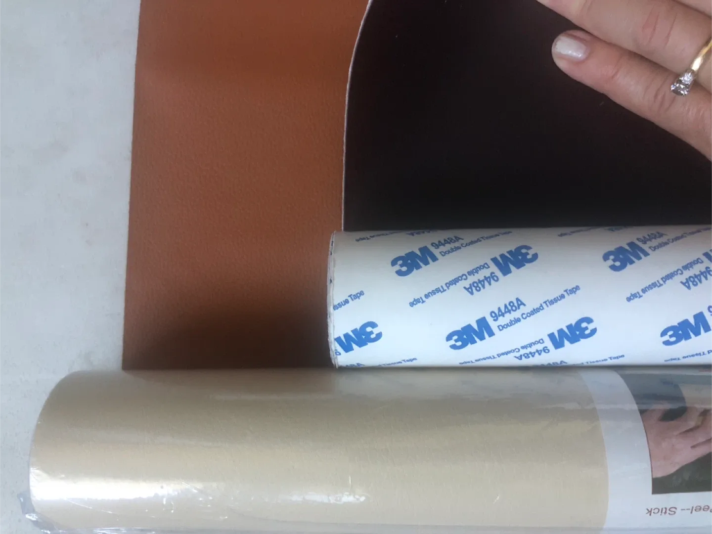 Leather patch self adhesive rolls in 4 colours image indicator(2)
