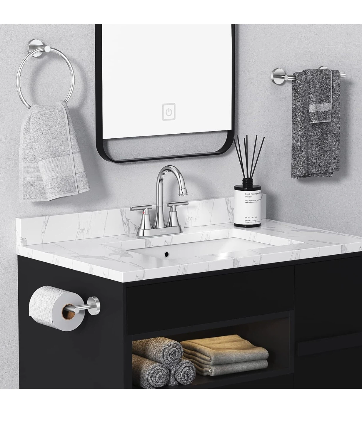 🚰 4" Chrome Bathroom Sink Faucet - photo 3